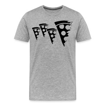 Pizza - T-shirt bio Premium Homme - gris chiné - Devant - Damien (186cm)