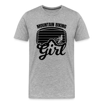 Vététiste - T-shirt bio Premium Homme - gris chiné - Devant - Damien (186cm)