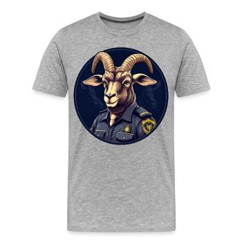 Capricorn Policeman - Men's Premium Organic T-Shirt - heather grey - Front - Damien (186cm)