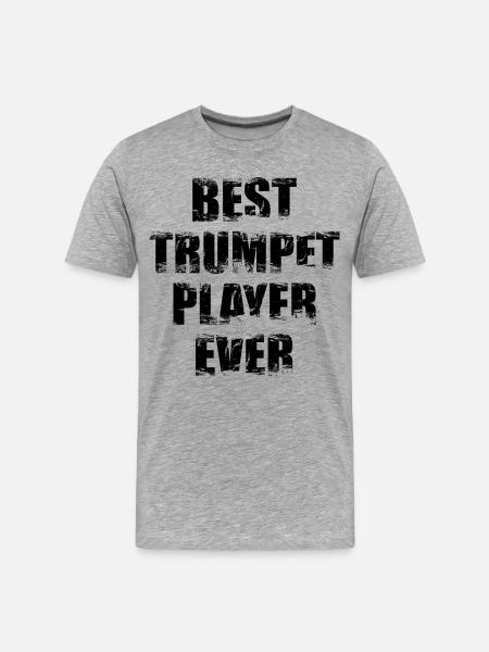 Bester Trompeter - Männer Premium Bio T-Shirt - Grau meliert
