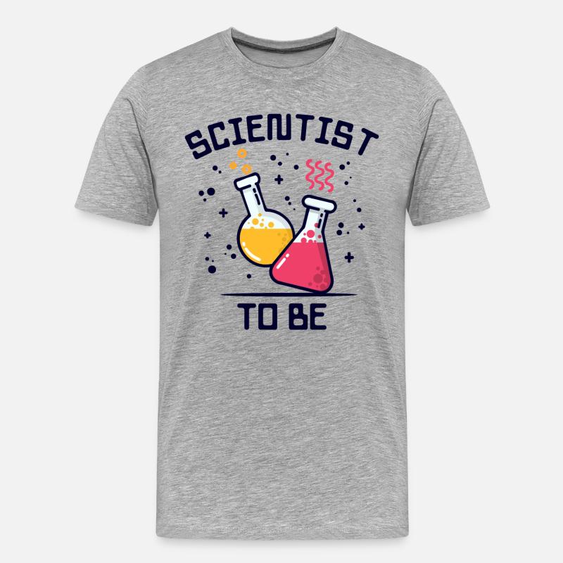 Workaholic Wissenschafter Statement Beruf Karriere - Männer Premium Bio T-Shirt - Grau meliert