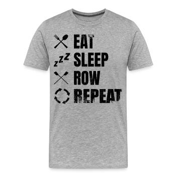 Rowing Procedure - Men's Premium Organic T-Shirt - heather grey - Front - Damien (186cm)