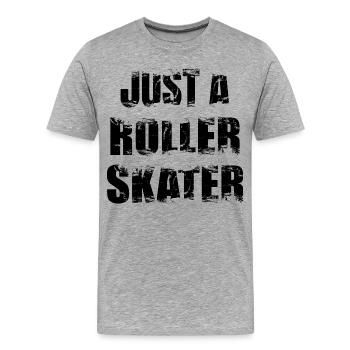 Nur ein Rollschuhläufer - Männer Premium Bio T-Shirt - Grau meliert - Vorne - Damien (186cm)