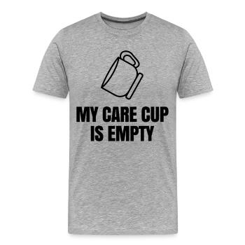 Cool dire que je m’en fous Chill - T-shirt bio Premium Homme - gris chiné - Devant - Damien (186cm)