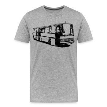 Setra Bus Setra S215 UL - Männer Premium Bio T-Shirt - Grau meliert - Vorne - Damien (186cm)