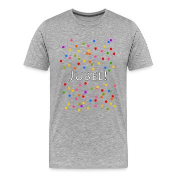 Jubel Konfetti Silvester Karneval - Männer Premium Bio T-Shirt - Grau meliert - Vorne - Damien (186cm)