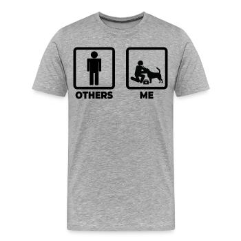 Ich als Tierarzt - Männer Premium Bio T-Shirt - Grau meliert - Vorne - Damien (186cm)