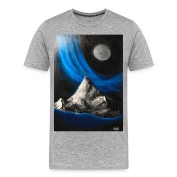 big rocks no.2 - Männer Premium Bio T-Shirt - Grau meliert - Vorne - Damien (186cm)