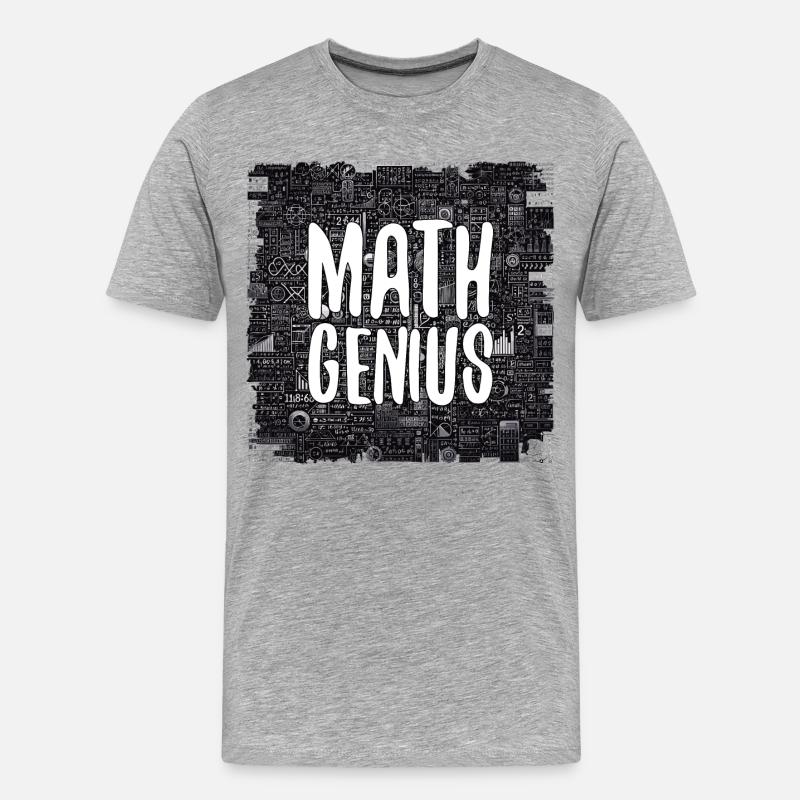 Math Genius Math Genius Math cadeau - T-shirt bio Premium Homme - gris chiné