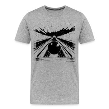 Bowling Center - Männer Premium Bio T-Shirt - Grau meliert - Vorne - Damien (186cm)
