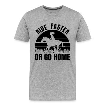 Riding Motivation - Men's Premium Organic T-Shirt - heather grey - Front - Damien (186cm)