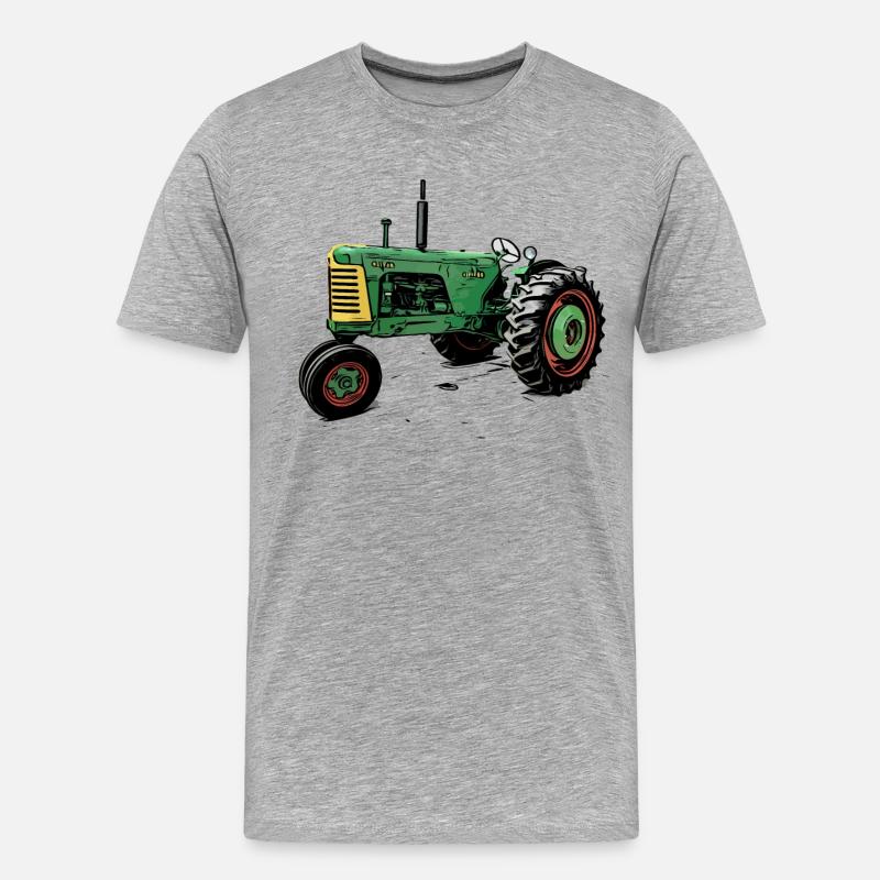 Oliver 88 Traktor - Männer Premium Bio T-Shirt - Grau meliert