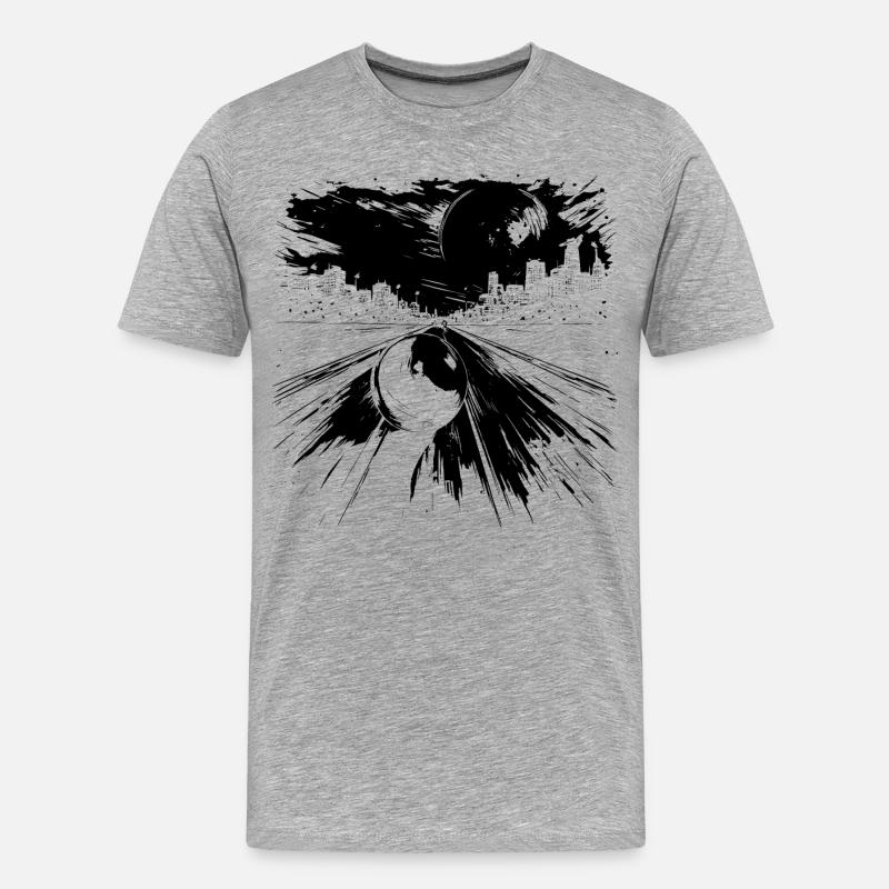 Bowling - Männer Premium Bio T-Shirt - Grau meliert
