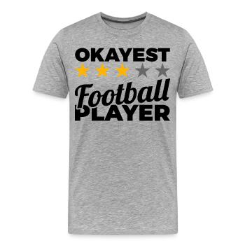 Average football player - Men's Premium Organic T-Shirt - heather grey - Front - Damien (186cm)