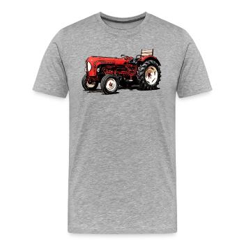 Traktor Standard Star 219 - Männer Premium Bio T-Shirt - Grau meliert - Vorne - Damien (186cm)