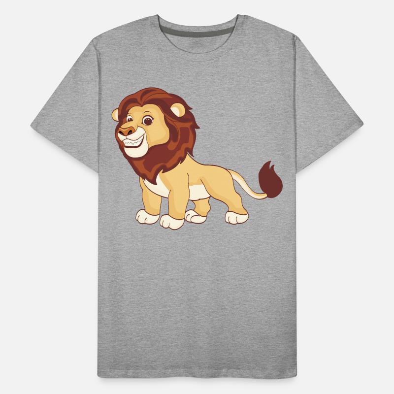 Ein prächtiger Löwe Männer Premium Bio T-Shirt