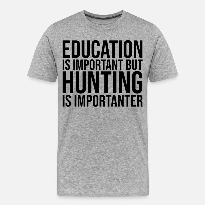 Jagd - Männer Premium Bio T-Shirt - Grau meliert