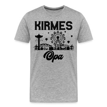 Kirmes Opa Jahrmarkt Rummel Volksfest - Männer Premium Bio T-Shirt - Grau meliert - Vorne - Damien (186cm)