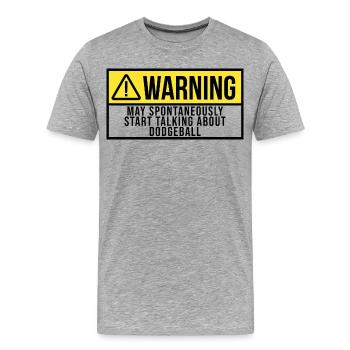 Ball-prisonnier - T-shirt bio Premium Homme - gris chiné - Devant - Damien (186cm)