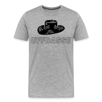Chapeau de paille amour - T-shirt bio Premium Homme - gris chiné - Devant - Damien (186cm)