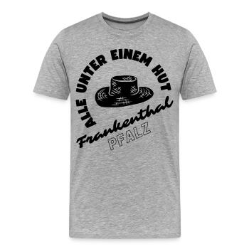 Palatinat de Frankenthal - T-shirt bio Premium Homme - gris chiné - Devant - Damien (186cm)