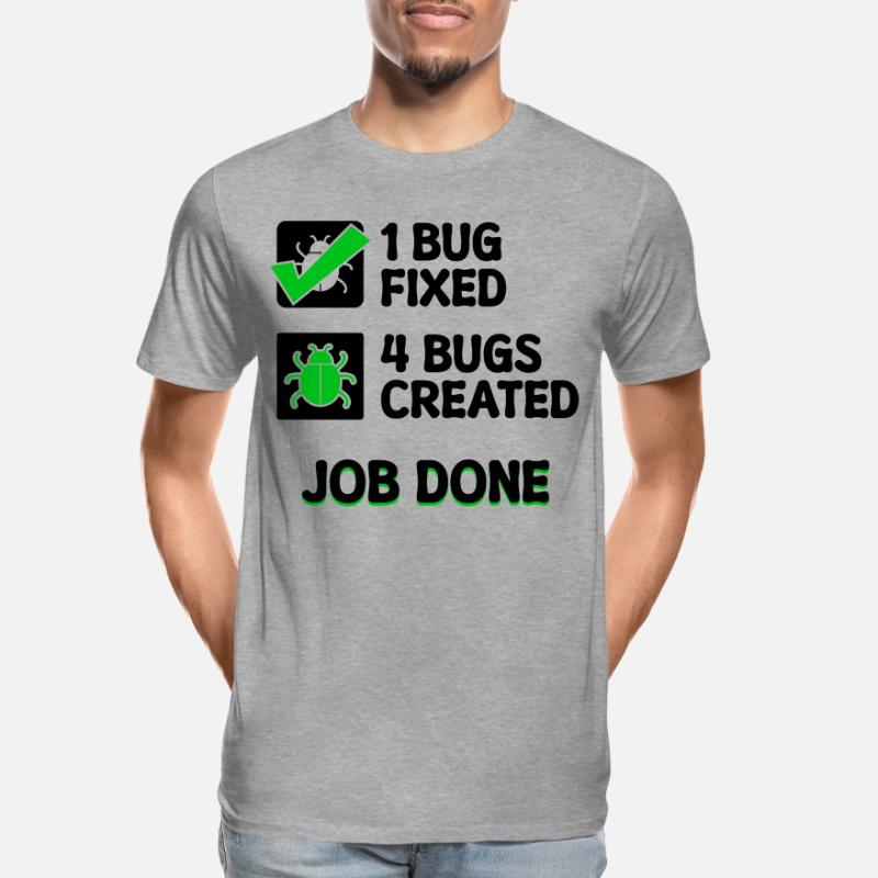 Programmierer Developer Bugfixing Bugs Skripting Männer Premium Bio T-Shirt