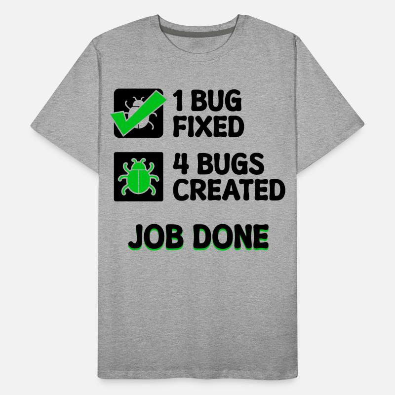 Programmierer Developer Bugfixing Bugs Skripting Männer Premium Bio T-Shirt