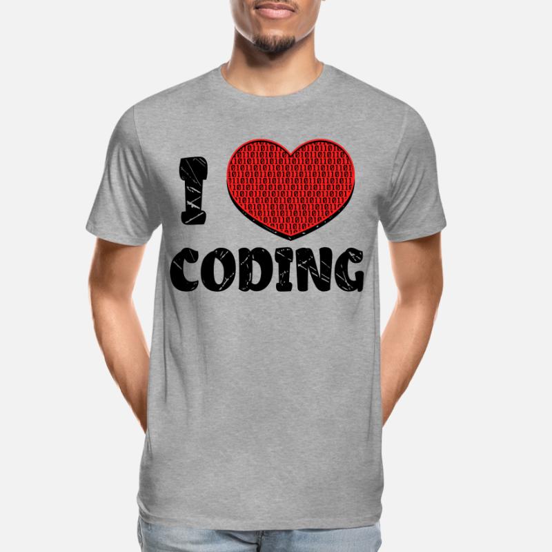Script de code Debug Heart Statement T-shirt bio Premium Homme