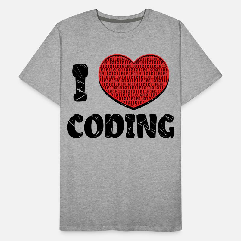 Script de code Debug Heart Statement T-shirt bio Premium Homme