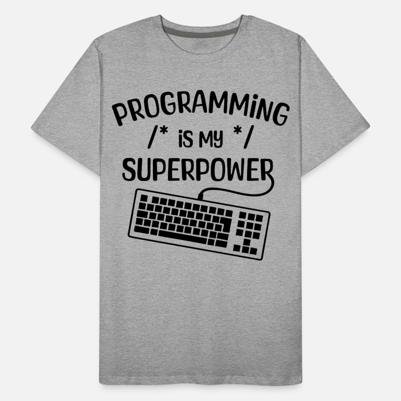 Computer Freak Statement Developer Programmer Men's Premium Organic T-Shirt