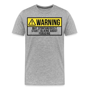 Nourriture Nourriture Nourriture - T-shirt bio Premium Homme - gris chiné - Devant - Damien (186cm)