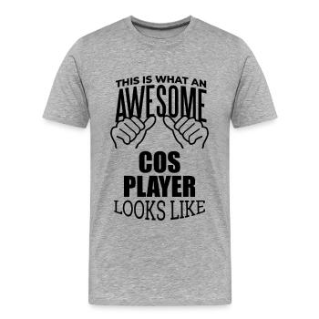 Cosplayer Cosplayer Cosplayer - T-shirt bio Premium Homme - gris chiné - Devant - Damien (186cm)