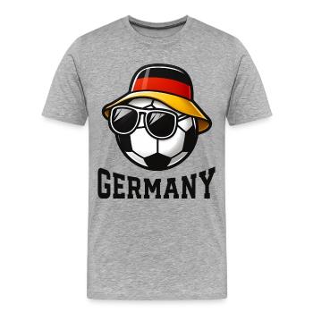 Équipe de football de l’Allemagne Fan Flag Team - T-shirt bio Premium Homme - gris chiné - Devant - Damien (186cm)