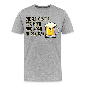 Energie Station-service Essence Diesel Déclaration Ravitaillement - T-shirt bio Premium Homme - gris chiné - Devant - Damien (186cm)