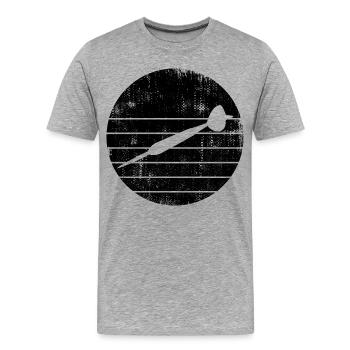 Dard - T-shirt bio Premium Homme - gris chiné - Devant - Damien (186cm)