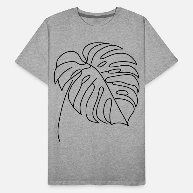 Monstera Männer Premium Bio T-Shirt