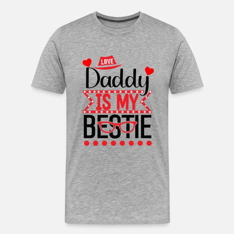 Bester Papa - Männer Premium Bio T-Shirt - Grau meliert