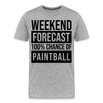 Paintball Paintball Paintball - T-shirt bio Premium Homme - gris chiné - Devant - Damien (186cm)