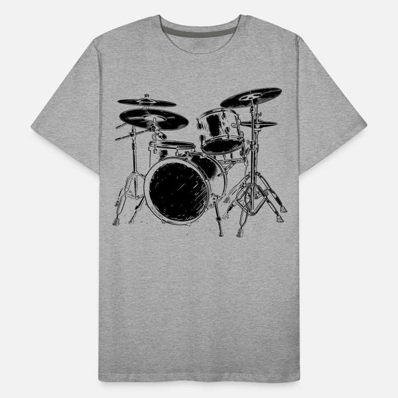 Drumkit Drawing Men's Premium Organic T-Shirt