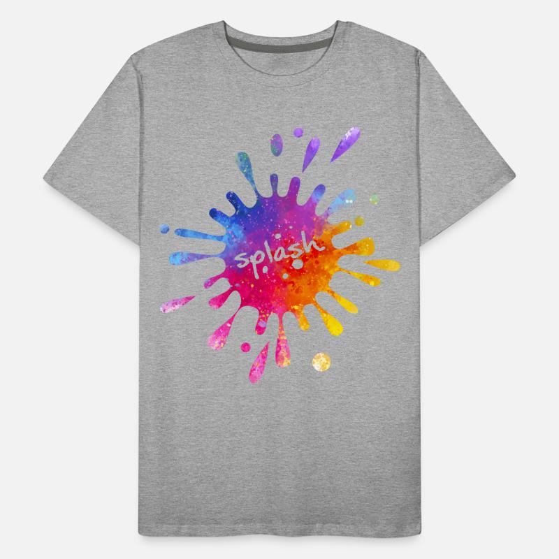 Splash - éclaboussure de couleur colorée T-shirt bio Premium Homme