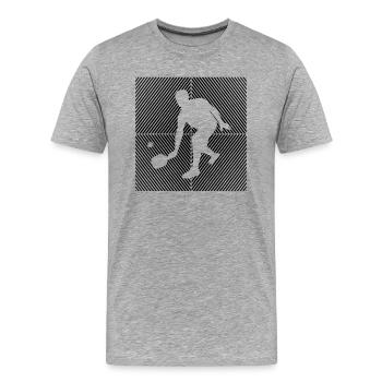 Jeu de balles de pickleball Joueur de pickleball - T-shirt bio Premium Homme - gris chiné - Devant - Damien (186cm)