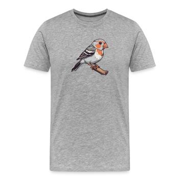 Éleveur d’oiseaux Ornithologue Ornithologue Ornithologue - T-shirt bio Premium Homme - gris chiné - Devant - Damien (186cm)