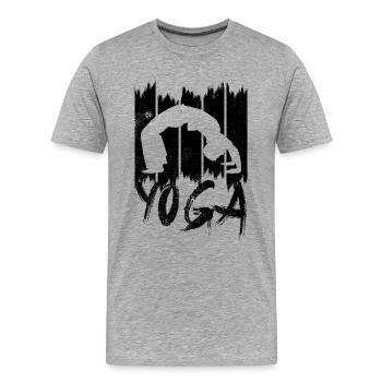 Yoga - T-shirt bio Premium Homme - gris chiné - Devant - Damien (186cm)