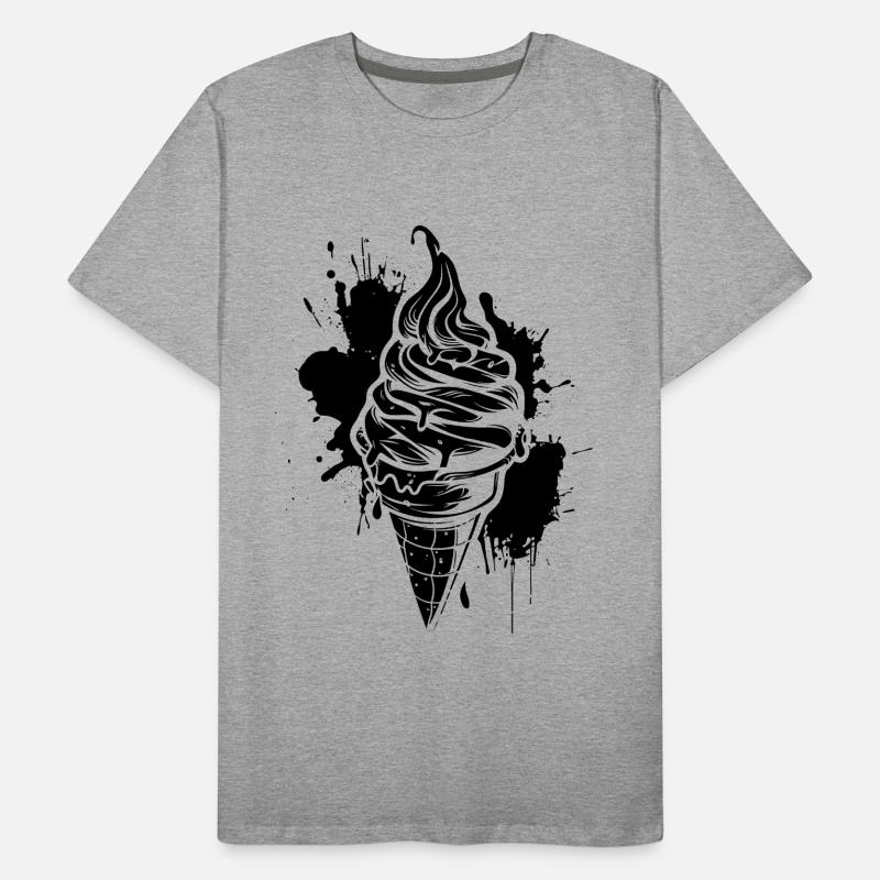 Eiswaffel Softeis Männer Premium Bio T-Shirt