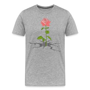 The return of nature - Men's Premium Organic T-Shirt - heather grey - Front - Damien (186cm)