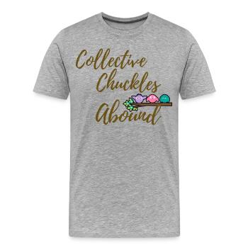 Collective chuckles abound communism - Men's Premium Organic T-Shirt - heather grey - Front - Damien (186cm)