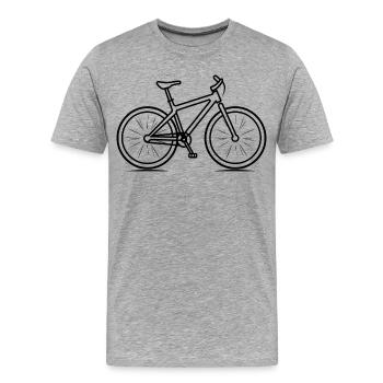 Mountain bike - Men's Premium Organic T-Shirt - heather grey - Front - Damien (186cm)