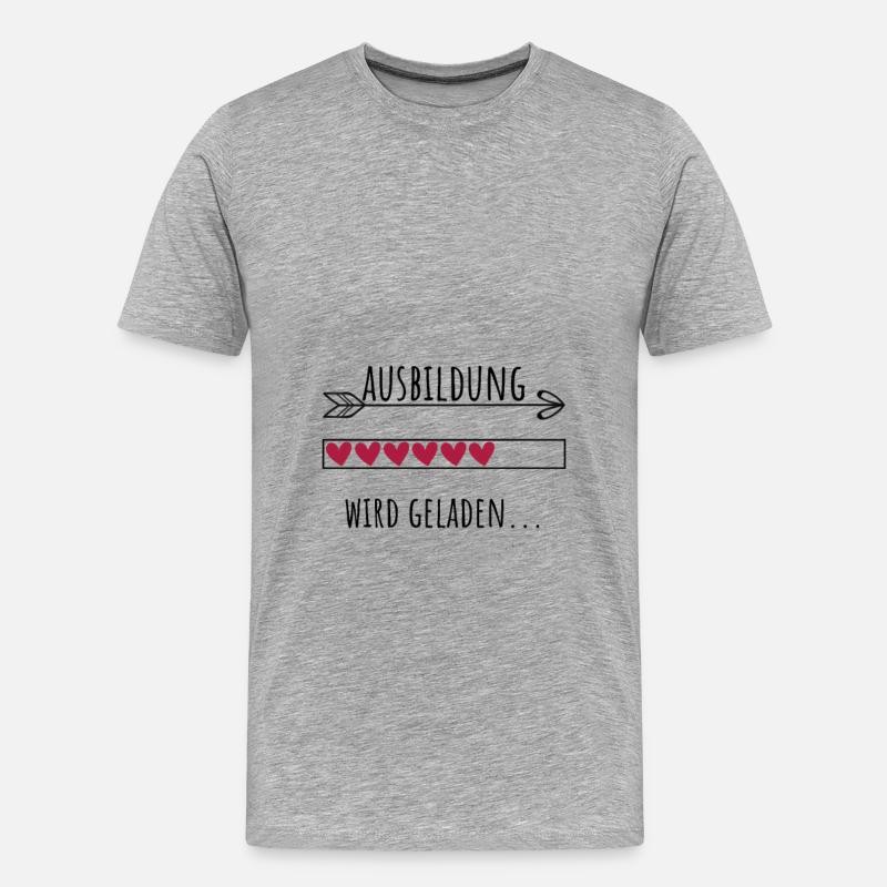 Ausbildung Personalisierter Beruf Mädchen - Männer Premium Bio T-Shirt - Grau meliert