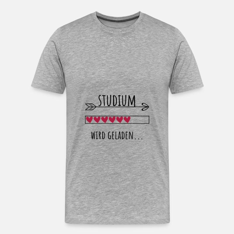 Studium Personalisierter Beruf Mädchen - Männer Premium Bio T-Shirt - Grau meliert