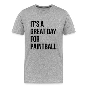 Paintball Paintball Paintball - T-shirt bio Premium Homme - gris chiné - Devant - Damien (186cm)
